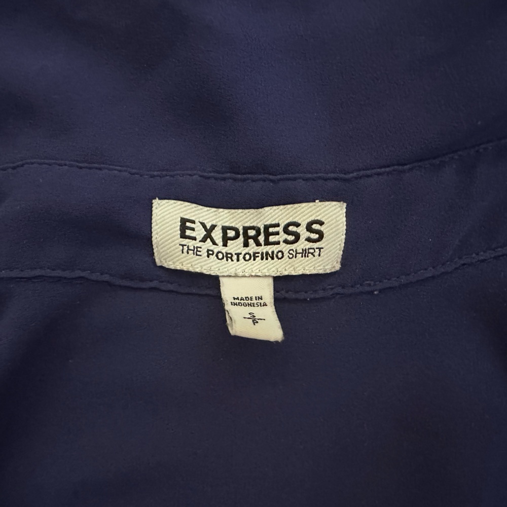 Express Deep Blue Button-Down Shirt - Picture 2 of 3